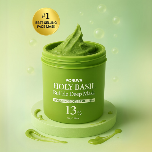 PORUVA Basil Bubble Mask